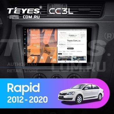 Штатная магнитола Teyes CC3L 4/64 Skoda Rapid NH3 NH1 (2012-2020) (10 inch Universal)