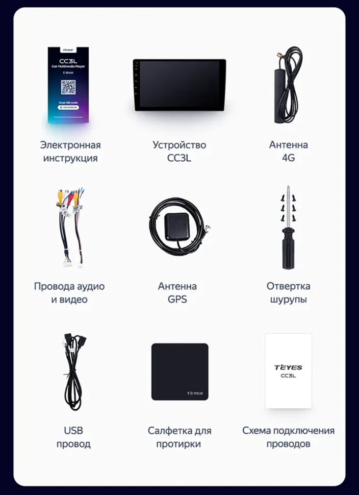 Штатная магнитола Teyes CC3L 4/64 Kia Morning 3 (2017-2023)