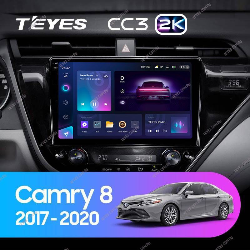 Штатная магнитола Teyes CC3 2K 4/32 Toyota Camry 8 XV 70 (2017-2020) F1