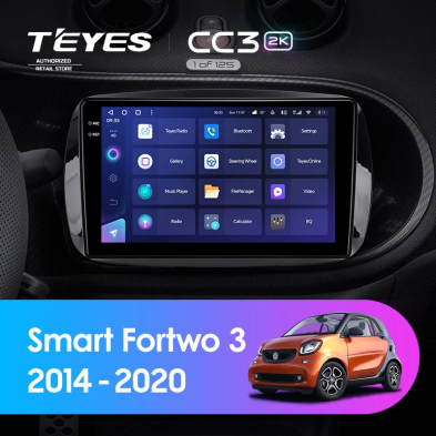 Штатная магнитола Teyes CC3 2K 360 6/128 Mercedes-Benz Smart Fortwo 3 C453 A453 W453 (2014-2020)