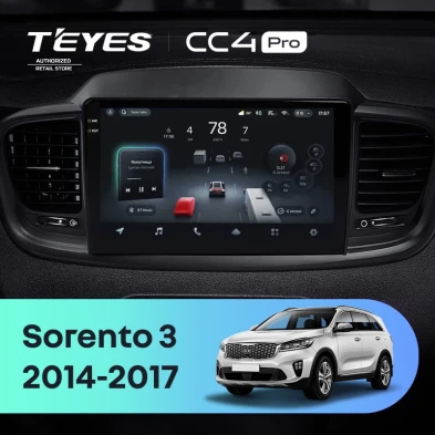 Штатная магнитола Teyes CC4 Pro 8/128 Kia Sorento 3 Prime (2014-2017) Тип-A