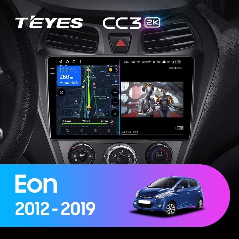 Штатная магнитола Teyes CC3 2K 4/32 Hyundai Eon (2012-2019)