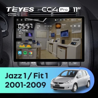 Штатная магнитола Teyes CC4 Pro 12/256 Honda Fit 1 (2001-2009) (11")