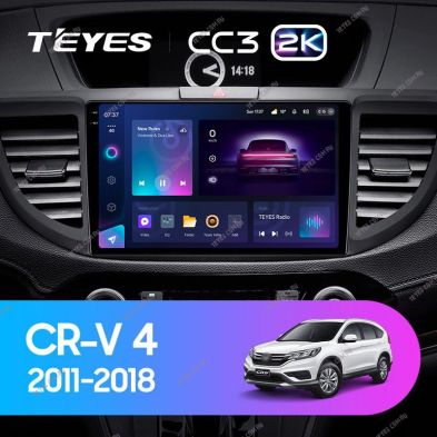 Штатная магнитола Teyes CC3 2K 6/128 Honda CR-V 4 RM RE (2011-2018) 9" Тип-A