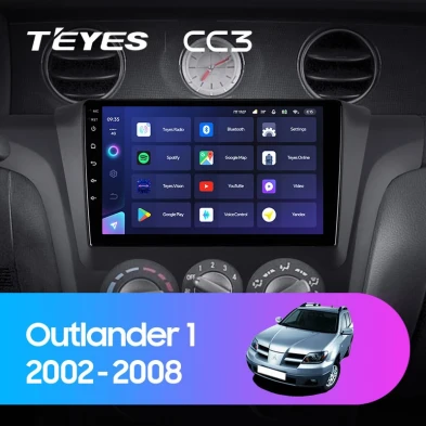 Штатная магнитола Teyes CC3 4/32 Mitsubishi Outlander 1 (2002-2008) F1