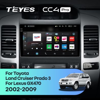 Штатная магнитола Teyes CC4 Pro 12/256 Lexus GX470 (2002-2009) F3
