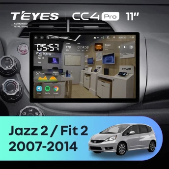 Штатная магнитола Teyes CC4 Pro 12/256 Honda Fit 2 GE (2007-2014) (11")