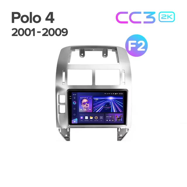 Штатная магнитола Teyes CC3 2K 4/32 Volkswagen Polo Mk4 (2001-2009) F2
