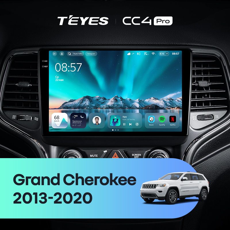 Штатная магнитола Teyes CC4 Pro 8/128 Jeep Grand Cherokee WK2 (2013-2020) F2