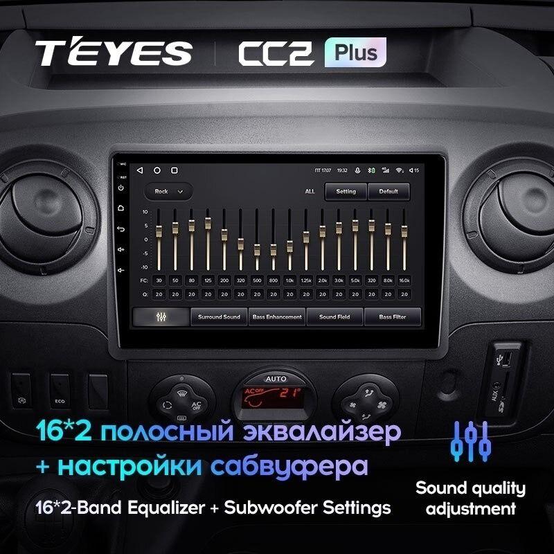 Штатная магнитола Teyes CC2 Plus 4/32 Renault Master (2010-2019) F1
