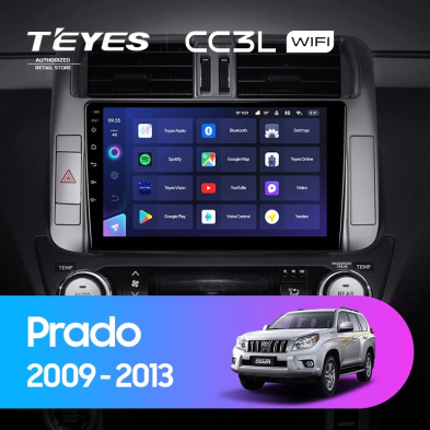 Штатная магнитола Teyes CC3L WiFi 2/32 Toyota Land Cruiser Prado 150 (2009-2013) F1 Тип-B