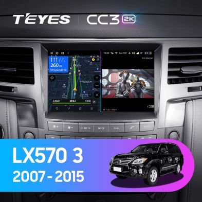 Штатная магнитола Teyes CC3 2K 4/32 Lexus LX570 J200 3 (2007-2015) Тип-A