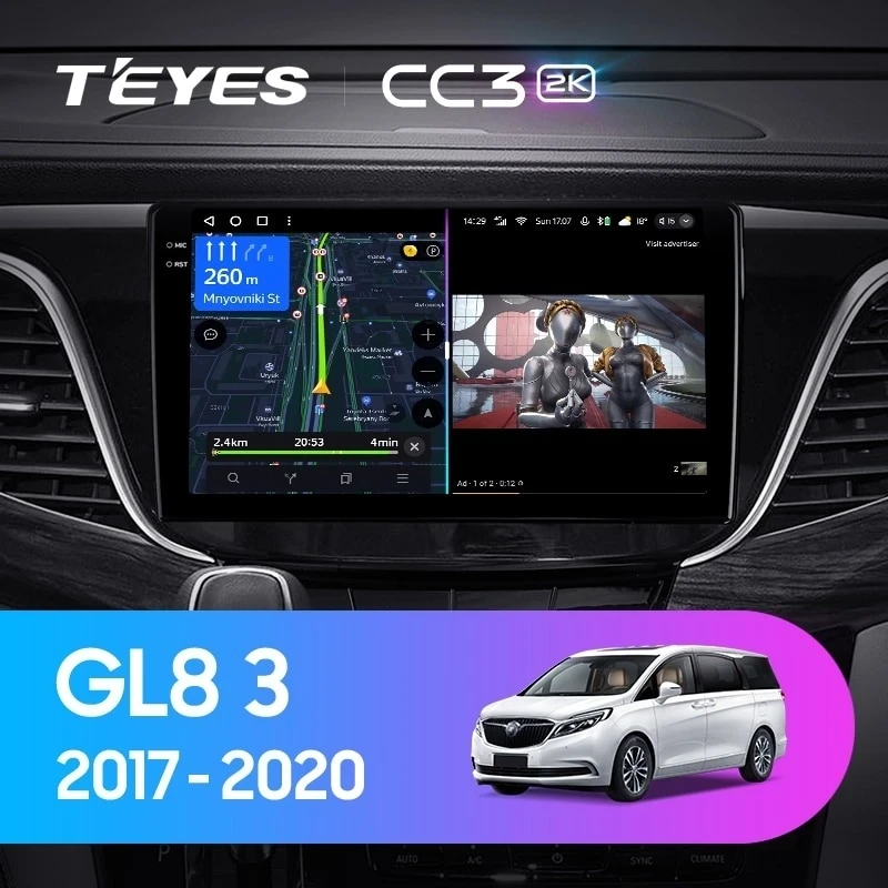 Штатная магнитола Teyes CC3 2K 360 6/128 Buick GL8 3 (2017-2020)
