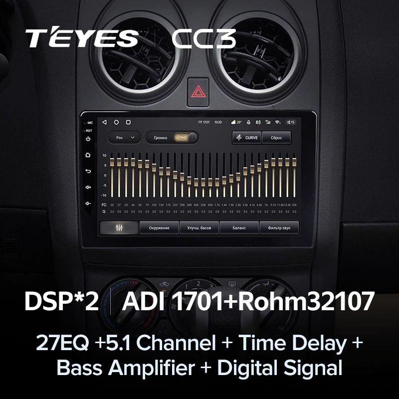 Штатная магнитола Teyes CC3 4/32 Nissan Qashqai 1 J10 (2006-2013) F2