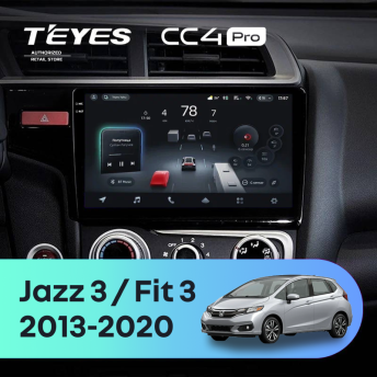 Штатная магнитола Teyes CC4 Pro 12/256 Honda Fit 3 (2013-2020) Тип-B