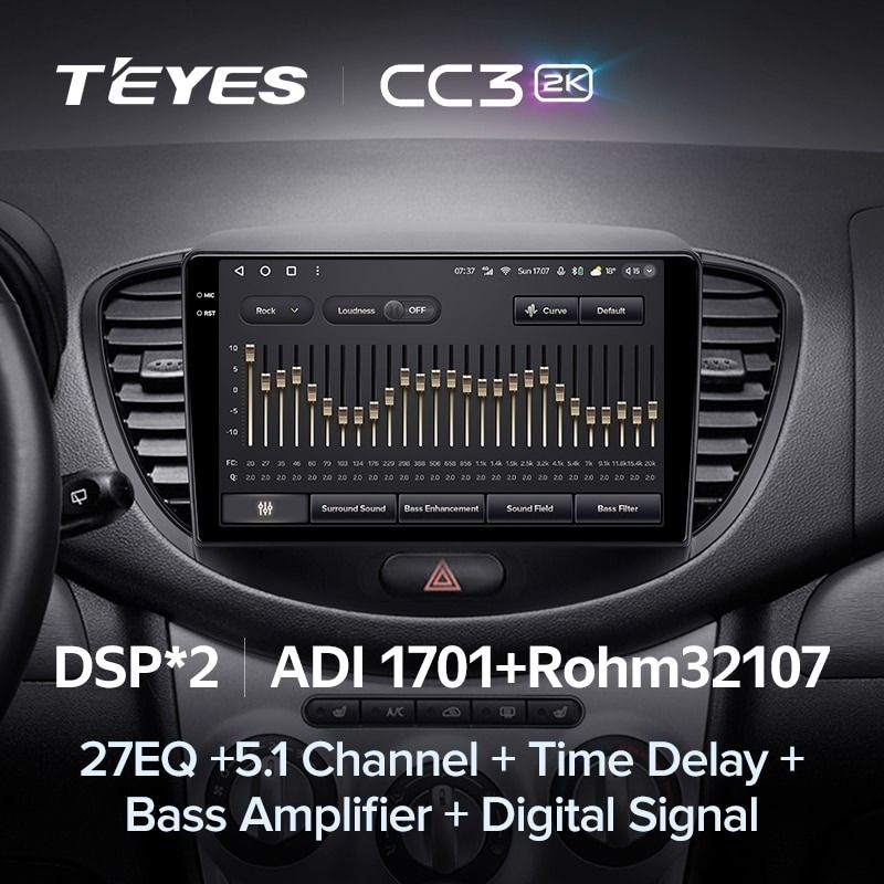 Штатная магнитола Teyes CC3 2K 4/64 Hyundai i10 (2007-2013)