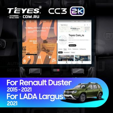 Штатная магнитола Teyes CC3 2K 4/64 Renault Duster (2015-2021) F1 (13")