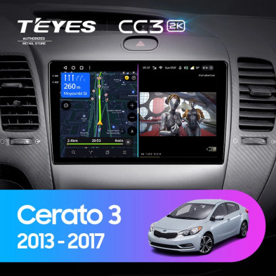 Штатная магнитола Teyes CC3 2K 4/32 Kia Cerato 3 YD (2013-2017) F1 Тип-AB