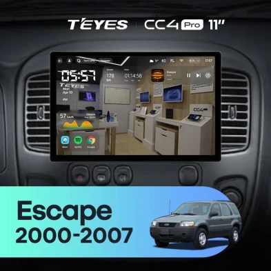 Штатная магнитола Teyes CC4 Pro 8/128 Ford Escape (2000-2007) (11")