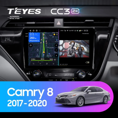 Штатная магнитола Teyes CC3 2K 4/32 Toyota Camry 8 XV 70 (2017-2020) Правый руль