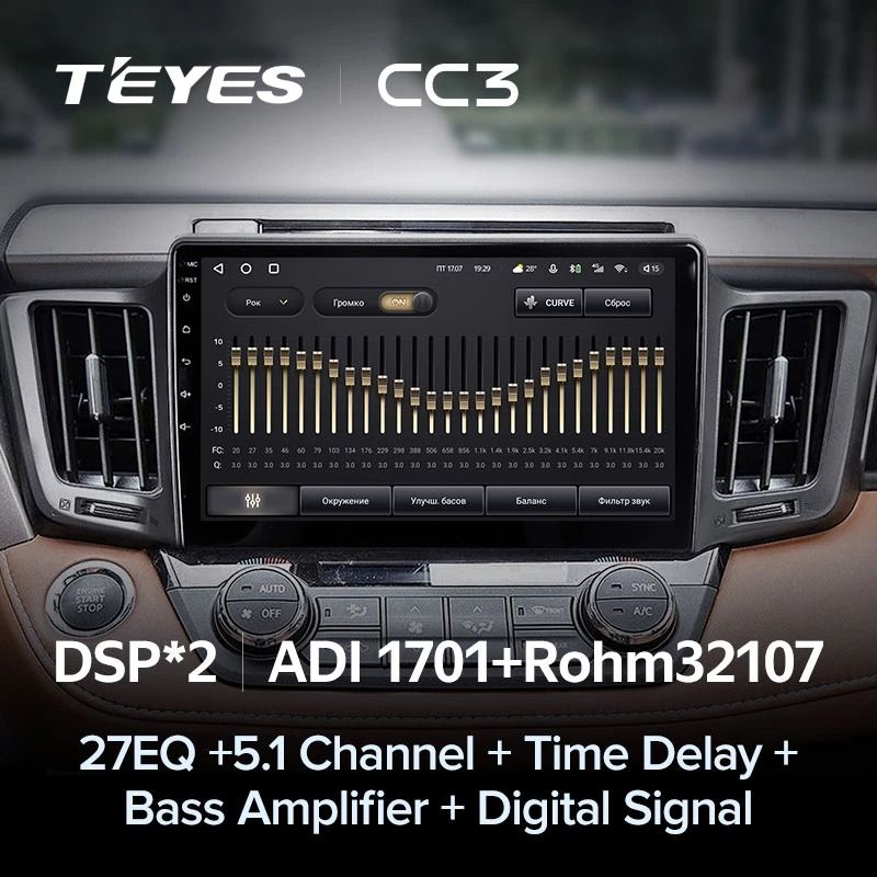 Штатная магнитола Teyes CC3 4/64 Toyota RAV4 (2012-2018)