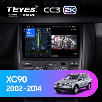 Штатная магнитола Teyes CC3 2K 6/128 Volvo XC90 (2007-2014) F2 (комплект для установки нижней части)