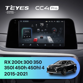 Штатная магнитола Teyes CC4 Pro 12/256 Lexus RX200t RX300 RX350 RX350l RX450h RX450hl AL20 IV (2015-2021)