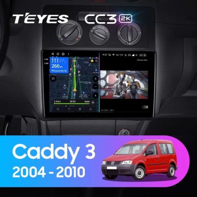 Штатная магнитола Teyes CC3 2K 360 6/128 Volkswagen Caddy 2K (2004-2010)