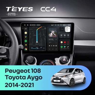 Штатная магнитола Teyes CC4 6/64 Toyota Aygo B40 (2014-2021) F2