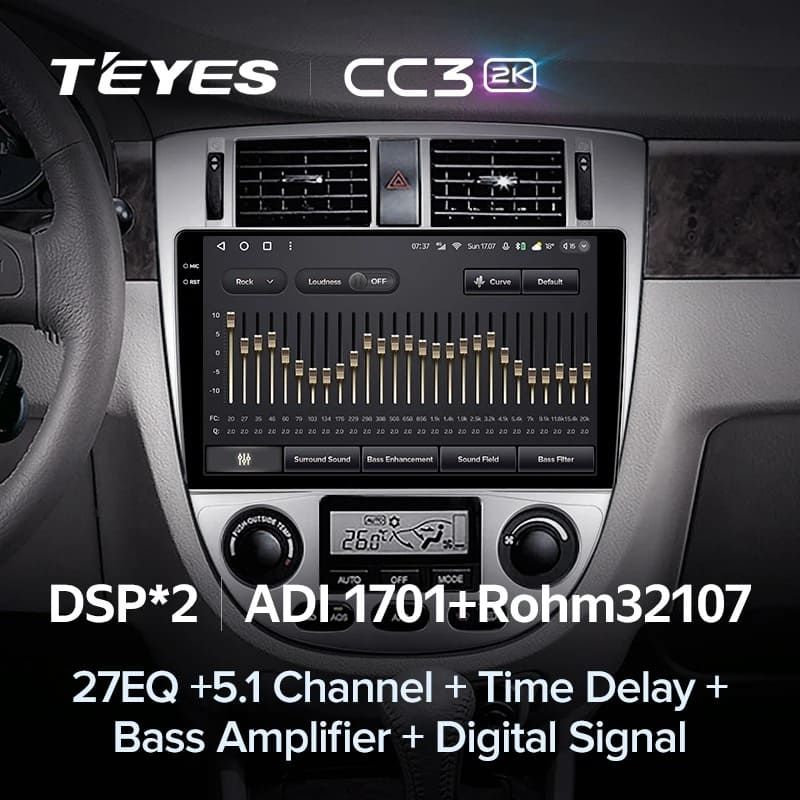 Штатная магнитола Teyes CC3 2K 360 6/128 Chevrolet Lacetti J200 (2004-2013) F2 Тип-A