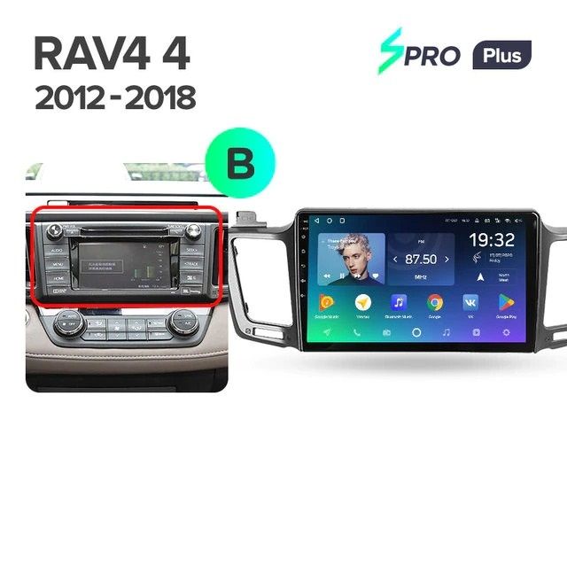 Штатная магнитола Teyes SPRO Plus 6/128 Toyota RAV4 (2012-2018)