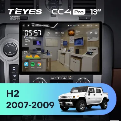 Штатная магнитола Teyes CC4 Pro 8/128 Hummer H2 E85 (2007-2009) (13")