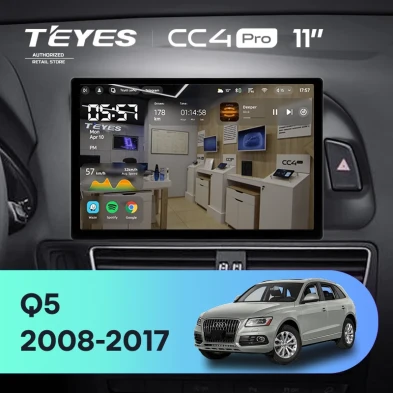 Штатная магнитола Teyes CC4 Pro 12/256 Audi Q5 8R (2008-2017) Тип-A (11")
