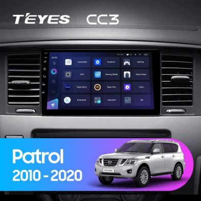 Штатная магнитола Teyes CC3 4/32 Nissan Patrol Y62 (2010-2020) F1 9"