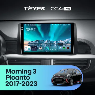 Штатная магнитола Teyes CC4 Pro 12/256 Kia Morning 3 (2017-2023)