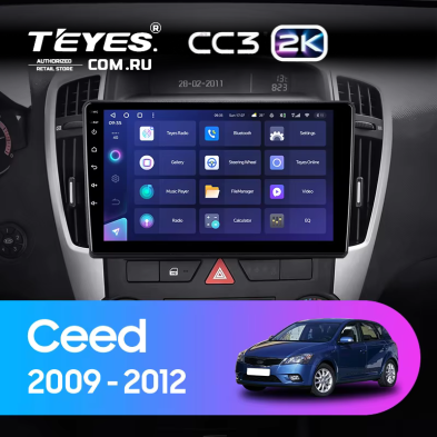 Штатная магнитола Teyes CC3 2K 4/64 Kia Ceed (2009-2012)