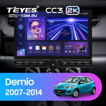 Штатная магнитола Teyes CC3 2K 6/128 Mazda Demio DE (2007-2014) (13" с кнопками)
