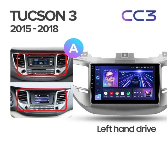 Штатная магнитола Teyes CC3 4/32 Hyundai Tucson 3 (2015-2018) Тип-A
