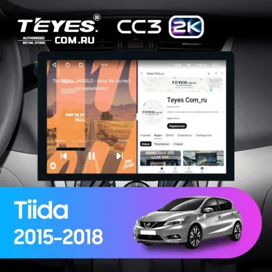 Штатная магнитола Teyes CC3 2K 4/32 Nissan Tiida C13 (2015-2018) (13")