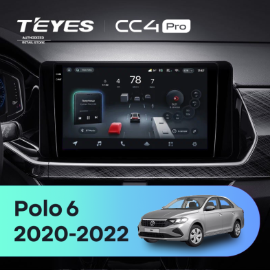 Штатная магнитола Teyes CC4 Pro 8/128 Volkswagen Polo Mk6 (2020-2022) F3