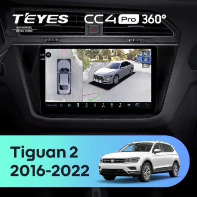 Штатная магнитола Teyes CC4 Pro 360 12/256 Volkswagen Tiguan 2 (2016-2022) Тип-B
