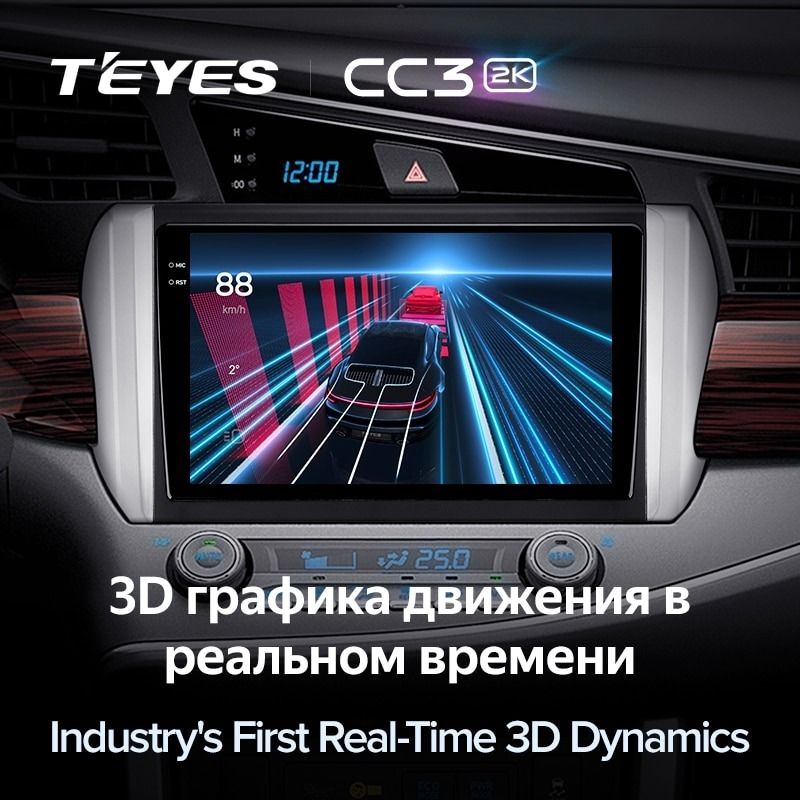 Штатная магнитола Teyes CC3 2K 6/128 Toyota Innova 2 (2015-2022)