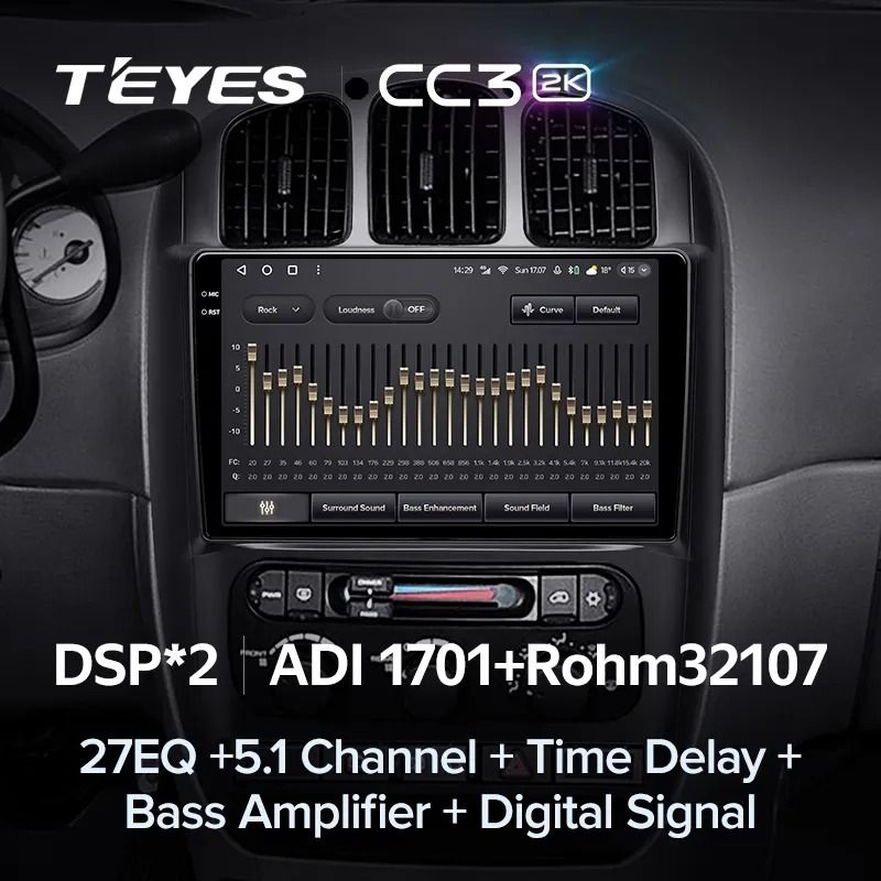 Штатная магнитола Teyes CC3 2K 4/64 Dodge Caravan 4 (2000-2007) Тип-A
