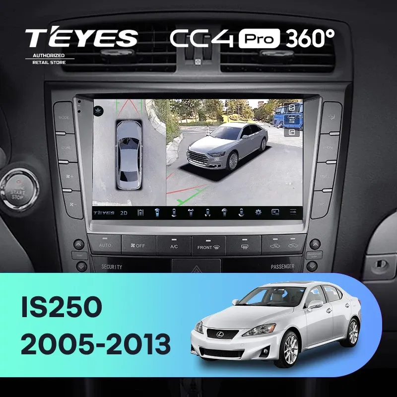 Штатная магнитола Teyes CC4 Pro 360 8/128 Lexus IS250 XE20 (2005-2013) (Hm) Тип-A