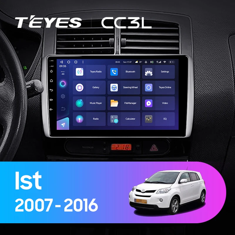 Штатная магнитола Teyes CC3L 4/64 Toyota Ist XP110 (2007-2016)