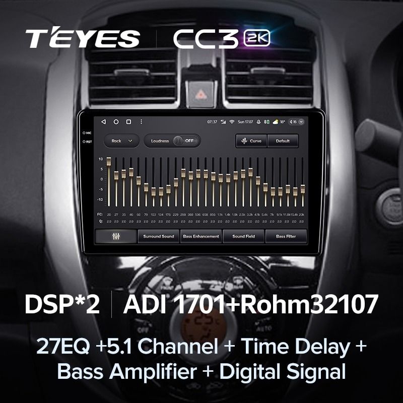 Штатная магнитола Teyes CC3 2K 4/32 Nissan Latio N17 (2014-2016) Правый руль