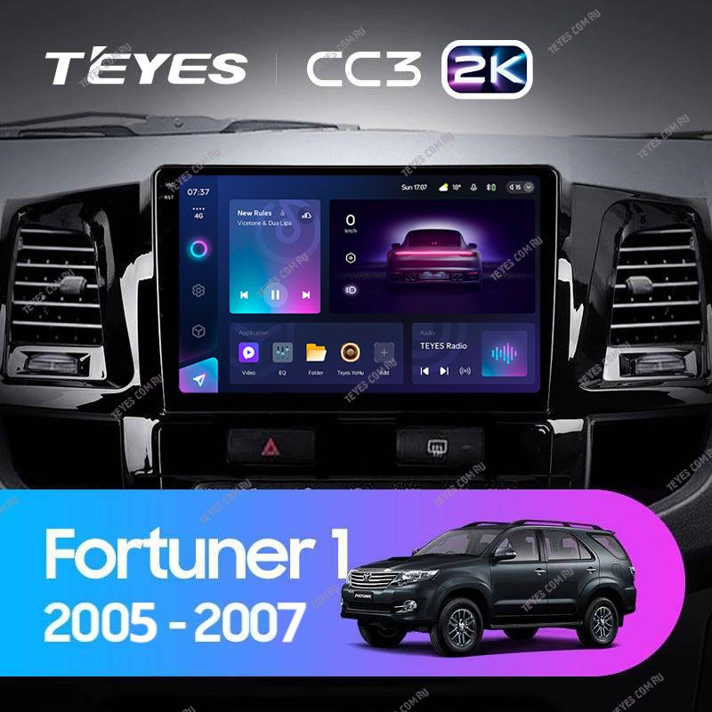 Штатная магнитола Teyes CC3 2K 4/32 Toyota Fortuner (2005-2007) F2