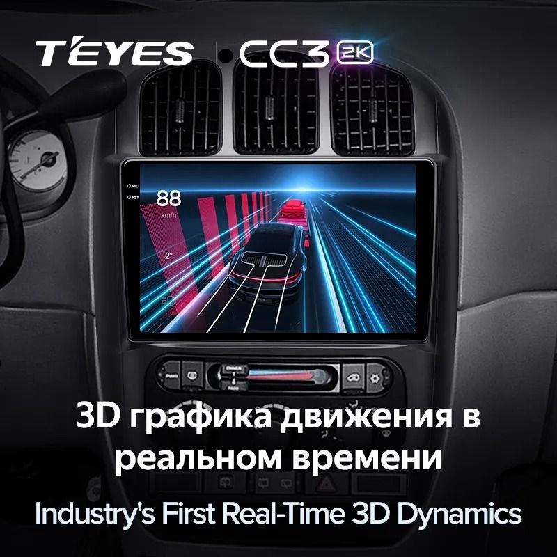 Штатная магнитола Teyes CC3 2K 4/64 Chrysler Voyager (2000-2007) Тип-A