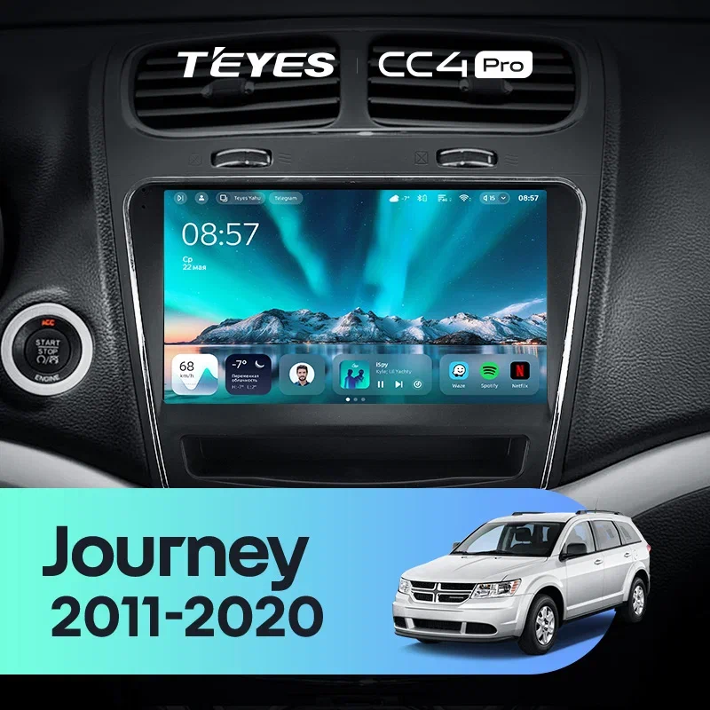 Штатная магнитола Teyes CC4 Pro 12/256 Dodge Journey JC (2011-2020)