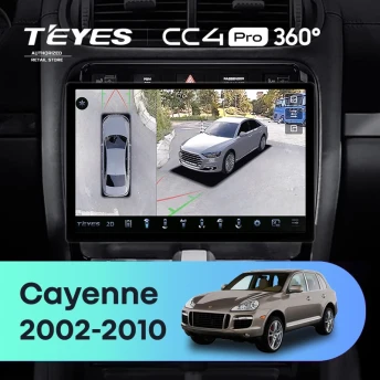 Штатная магнитола Teyes CC4 Pro 360 12/256 Porsche Cayenne I 1 9PA (2002-2010) (11")